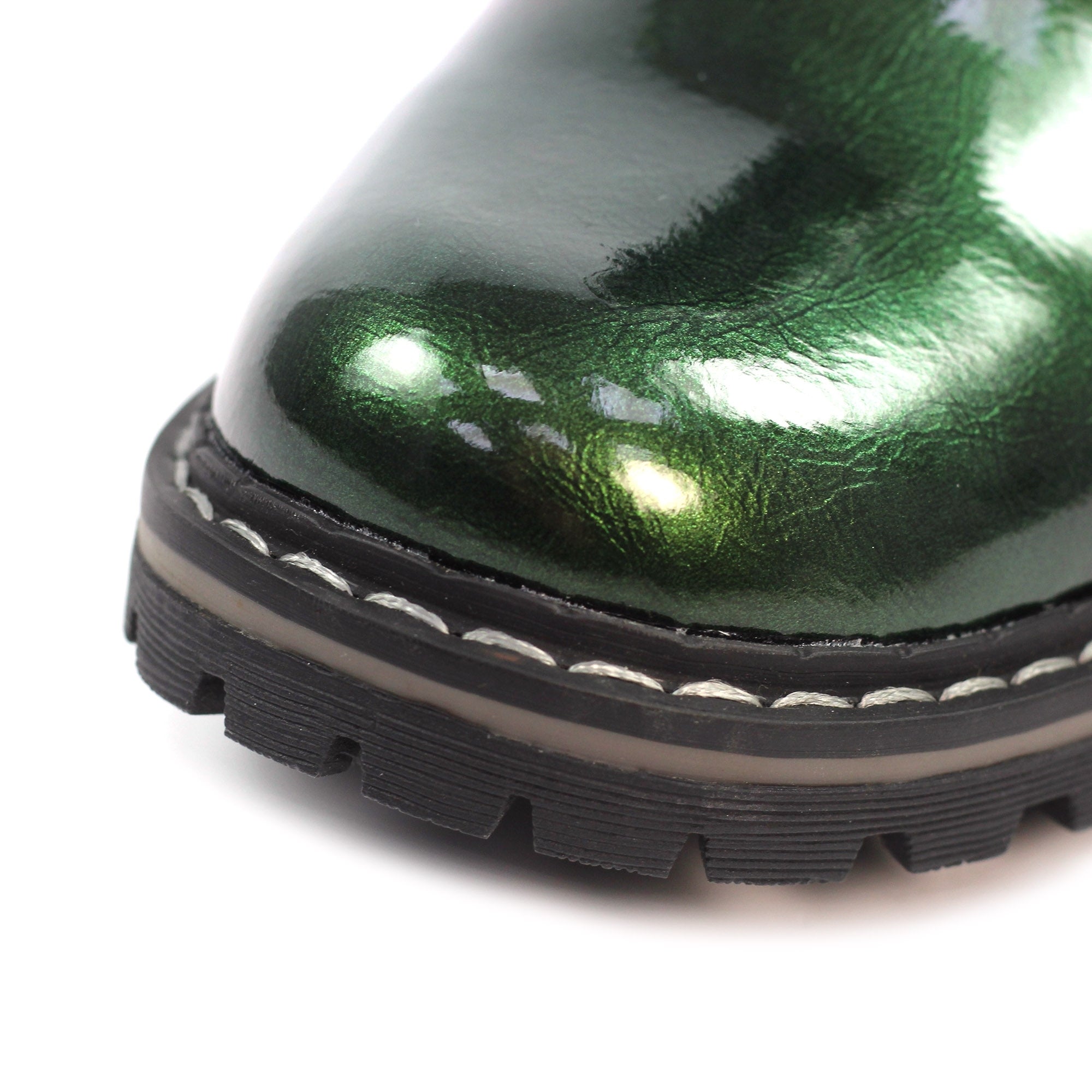 Parlour Green Patent Ankle Boot