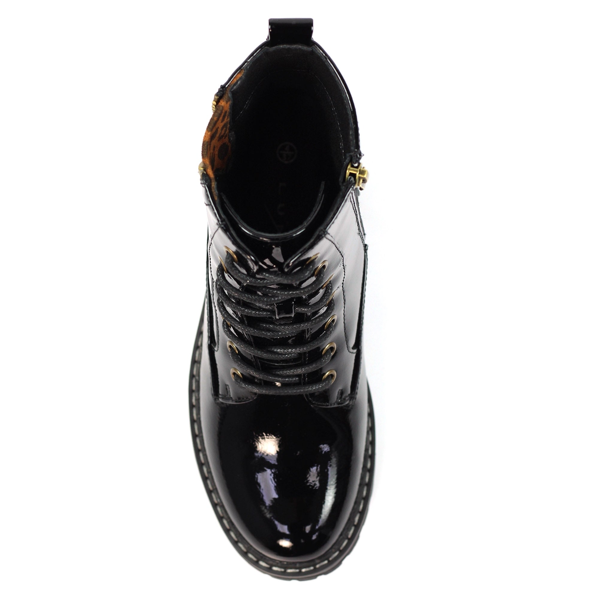 Nevada Black Patent Ankle Boot