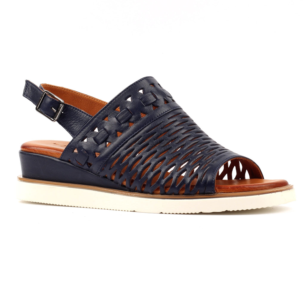 Hailey Navy Leather Sandal