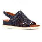 Hailey Navy Leather Sandal