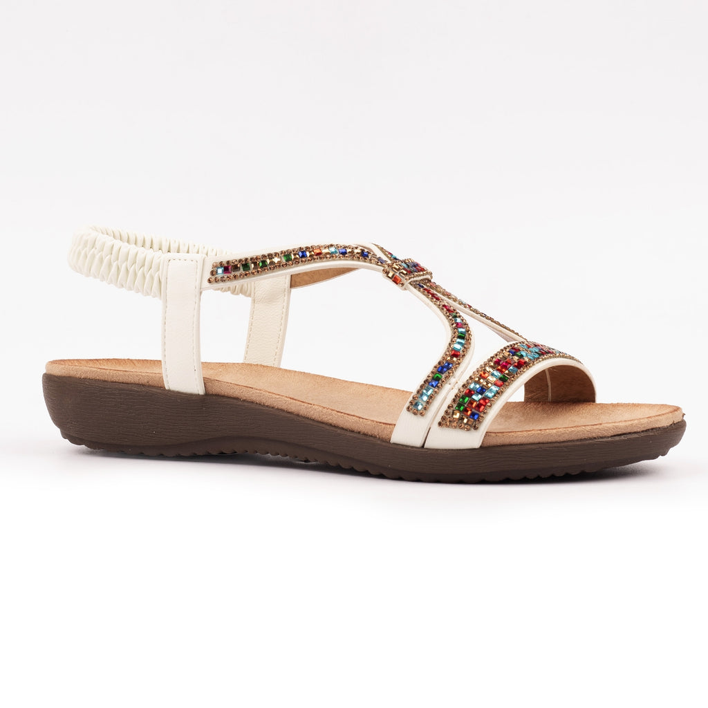 Novi White Sandal