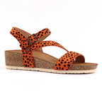 Muster Orange Wedge Sandal