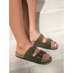 Pecan Sage Green Sandal