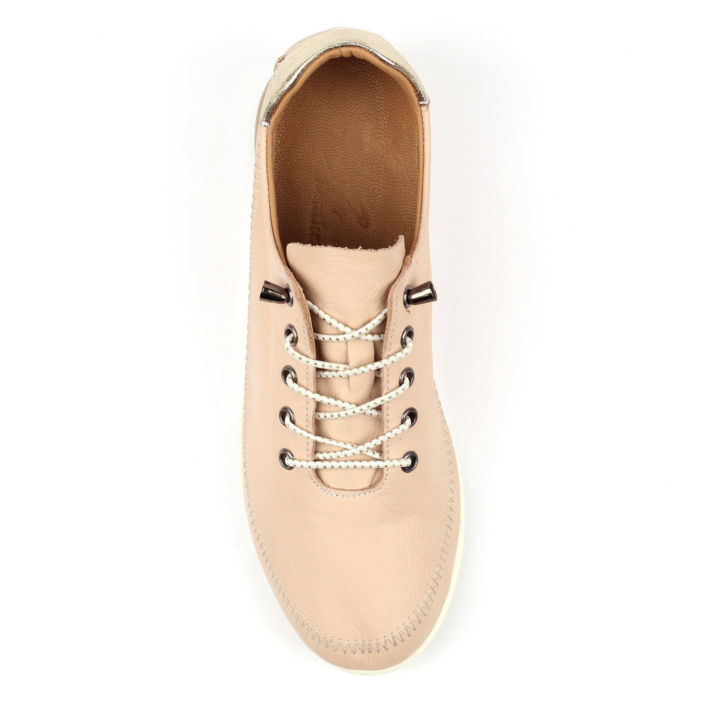 Penelopy Beige Leather Trainer