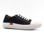 Truffle II Navy Leather Plimsoll