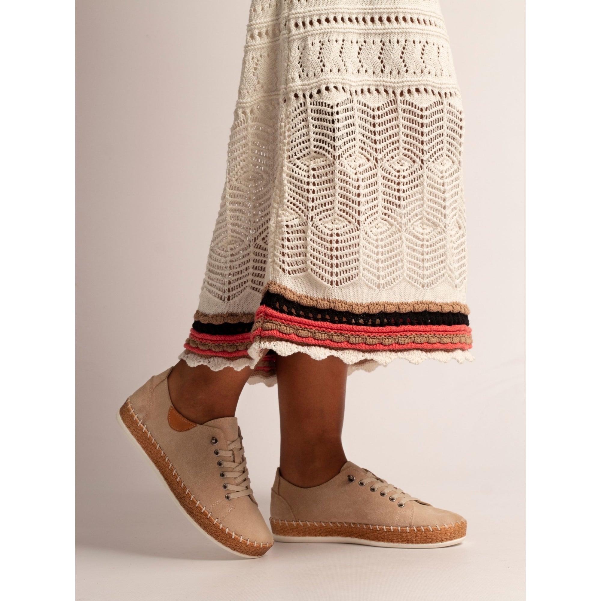 Maddison II Beige Suede Plimsoll