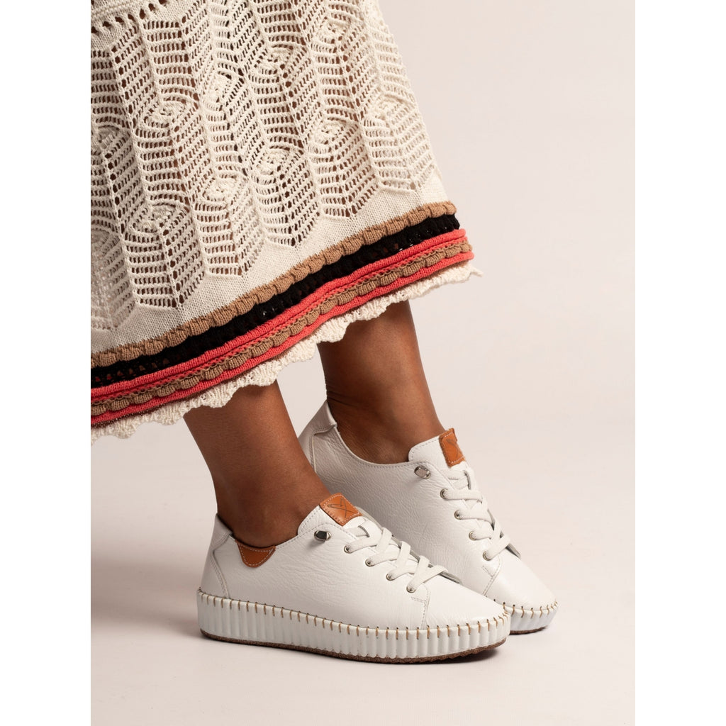 Faith White Leather Shoe