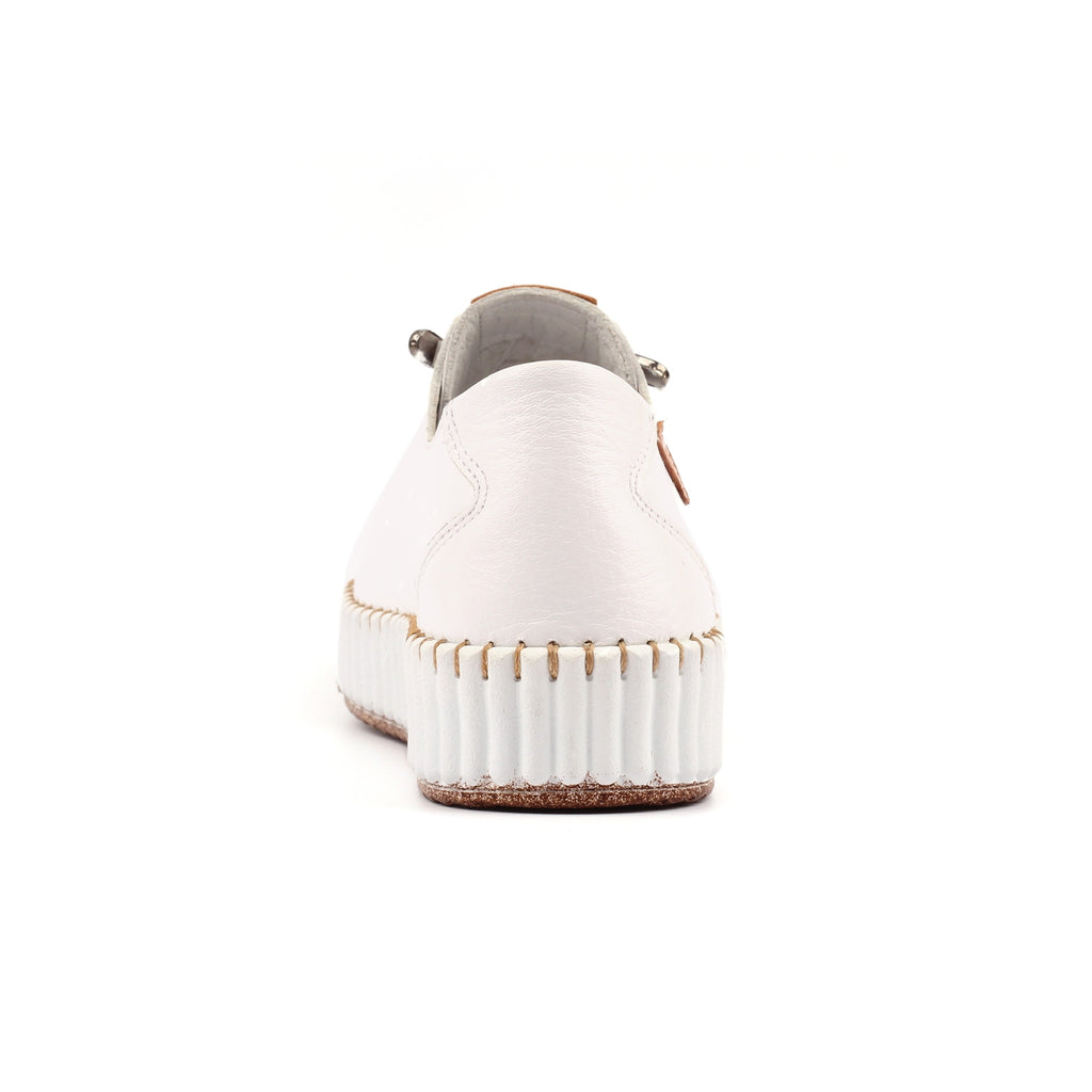 Faith White Leather Shoe