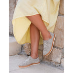 Evette Animal Spot Leather Plimsoll