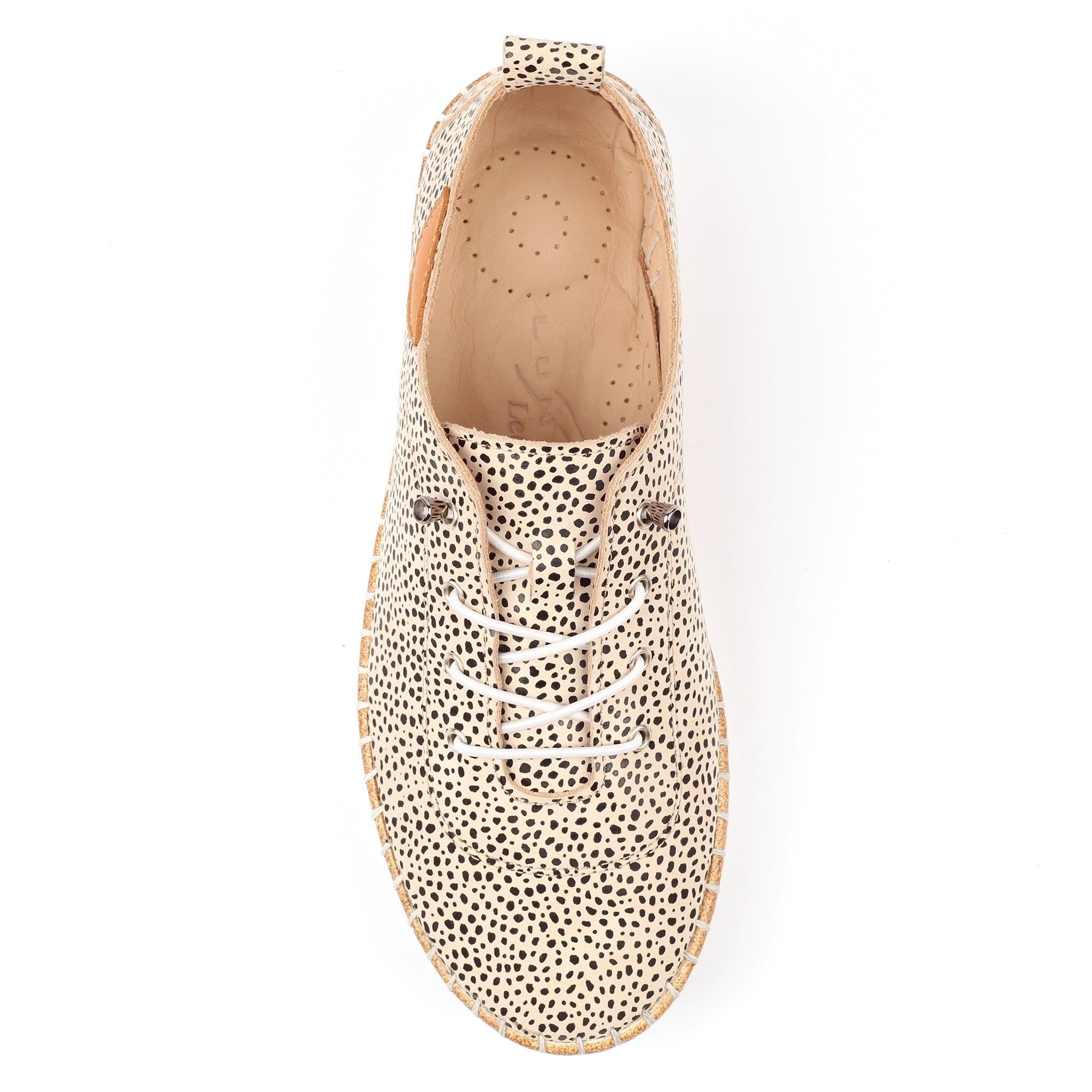 Evette Animal Spot Leather Plimsoll
