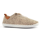 St Ives Animal Spot Leather Plimsoll