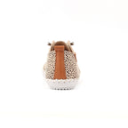 St Ives Animal Spot Leather Plimsoll