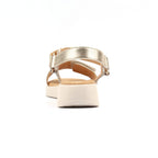 Lark Gold Leather Wedge Sandal