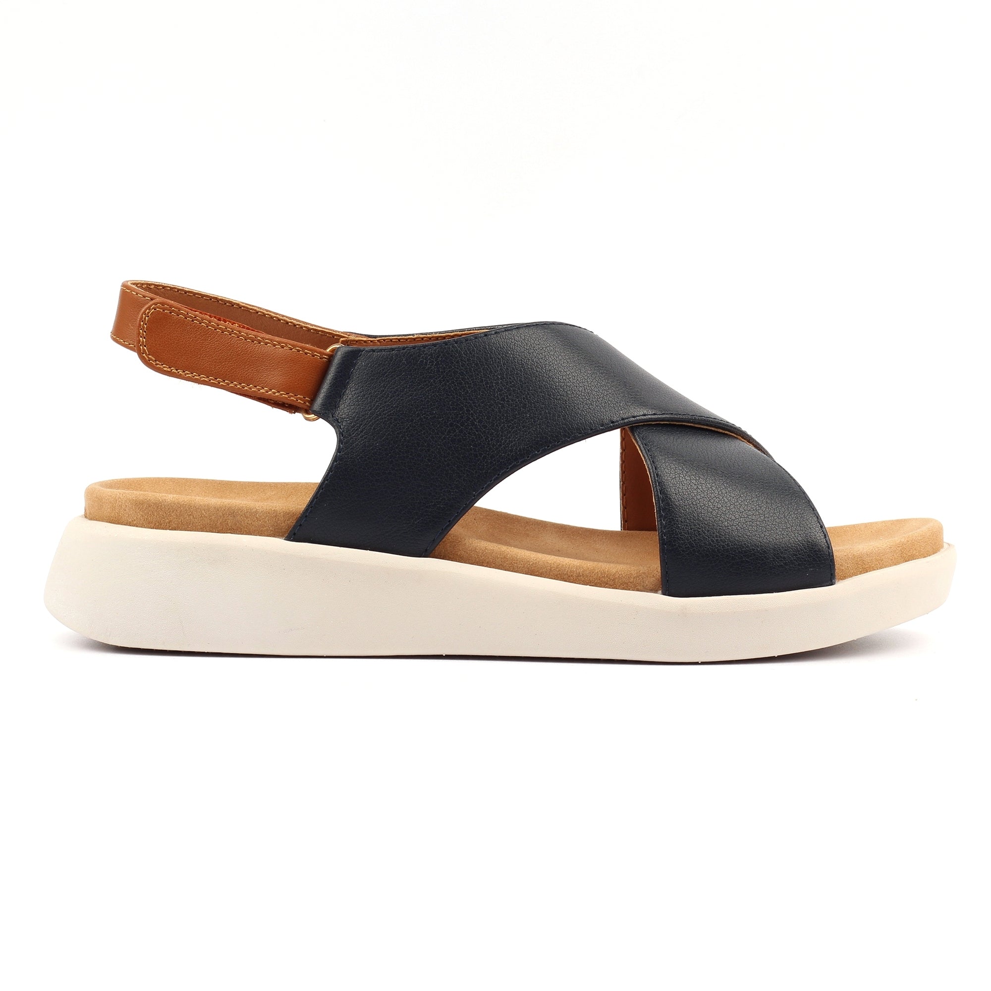 Merletta Navy Leather Sandal