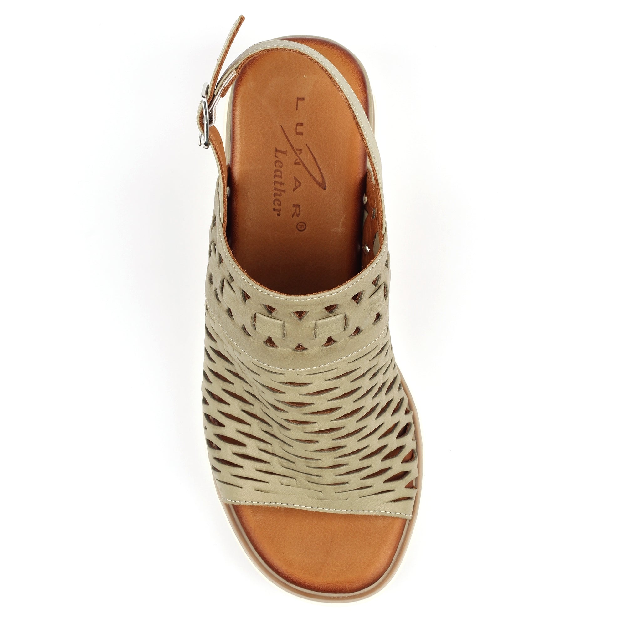 Hailey Khaki Leather Sandal