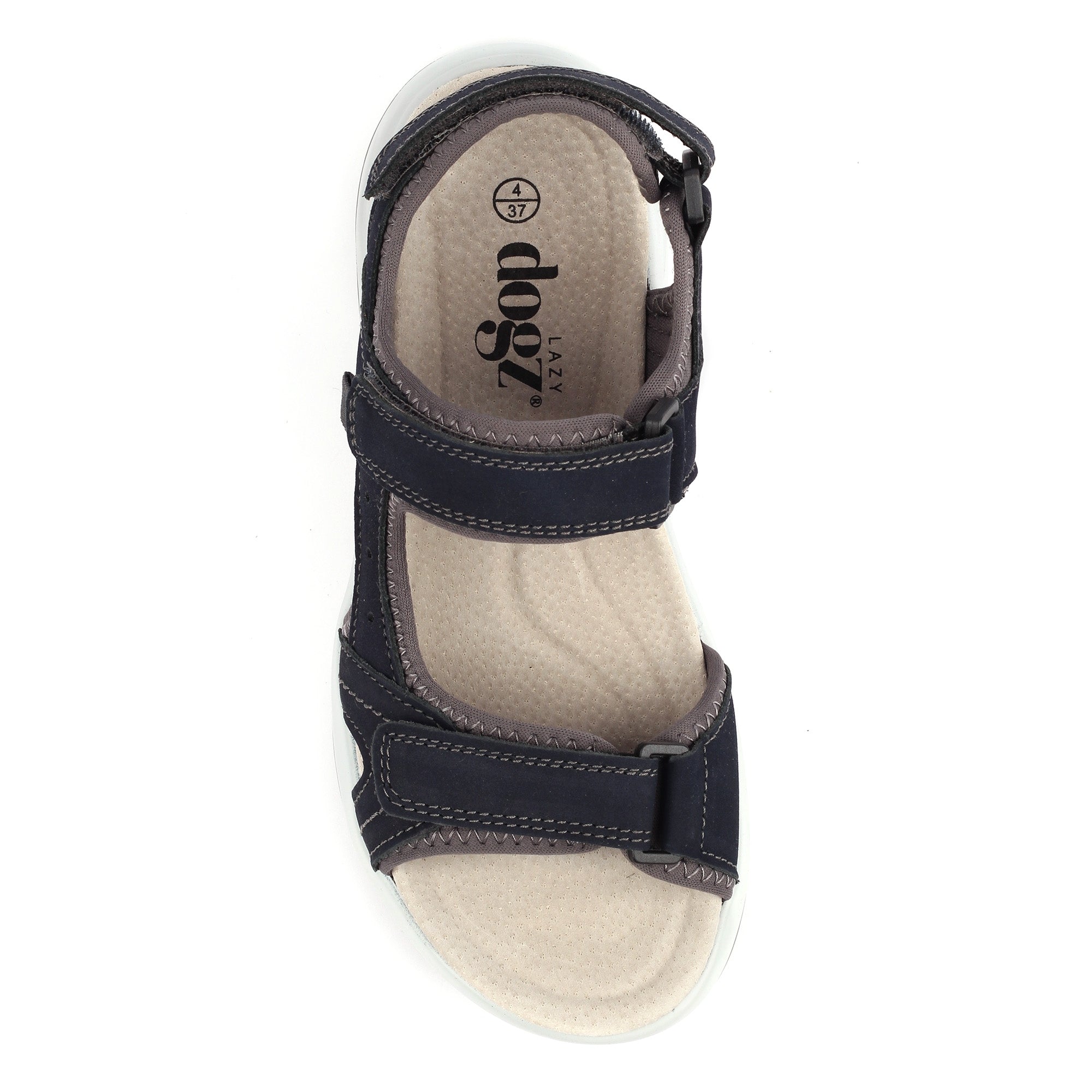 Lazy Dogz Riviera Navy Leather Sandal