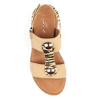 Georgia Beige Wedge Sandal