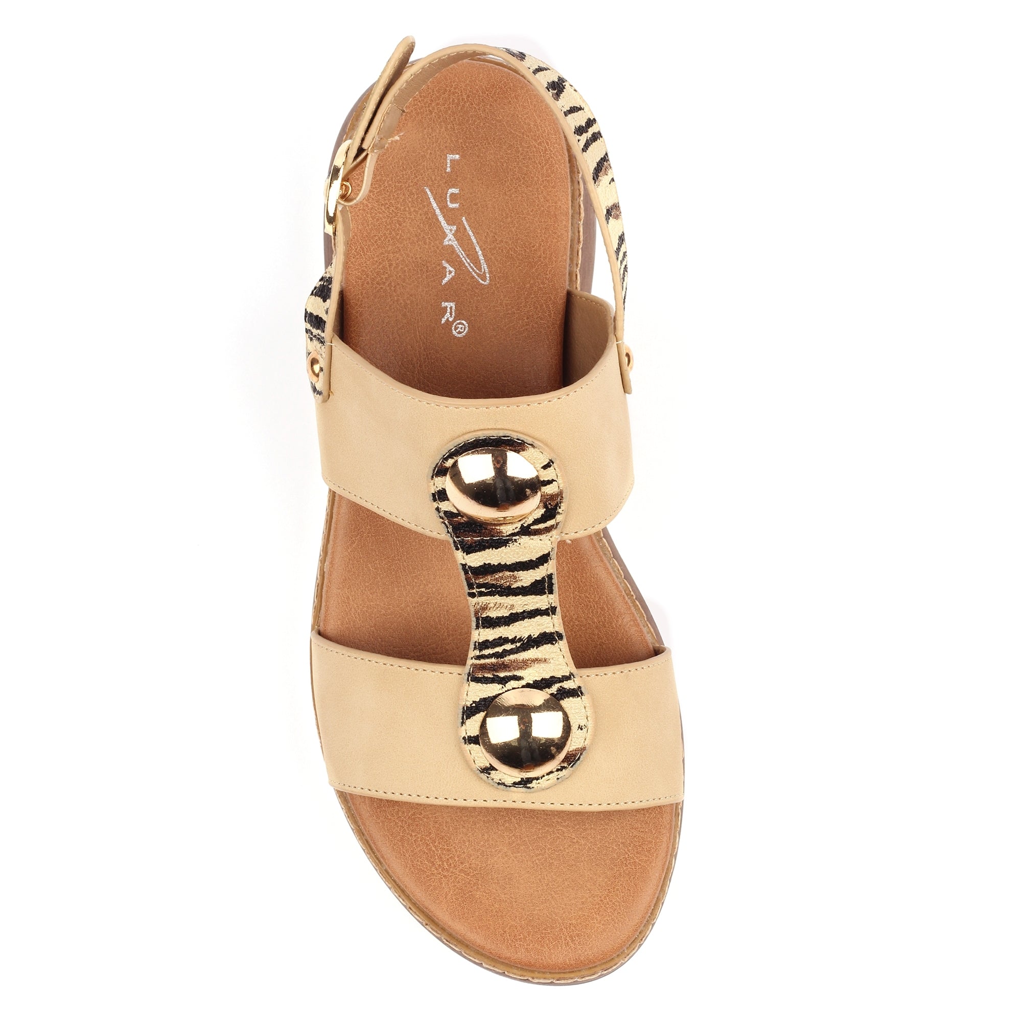 Georgia Beige Wedge Sandal