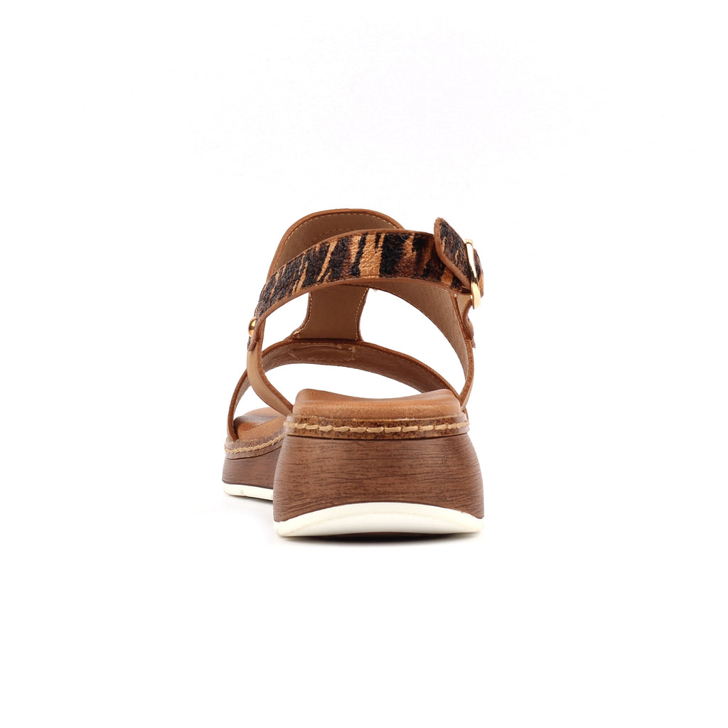 Georgia Tan Wedge Sandal