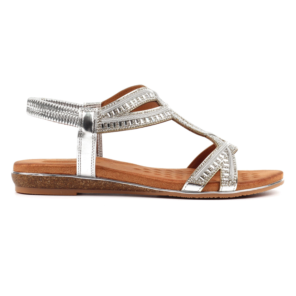 Carrie Silver Sandal