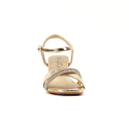 Jodi Gold Block Heel Sandal