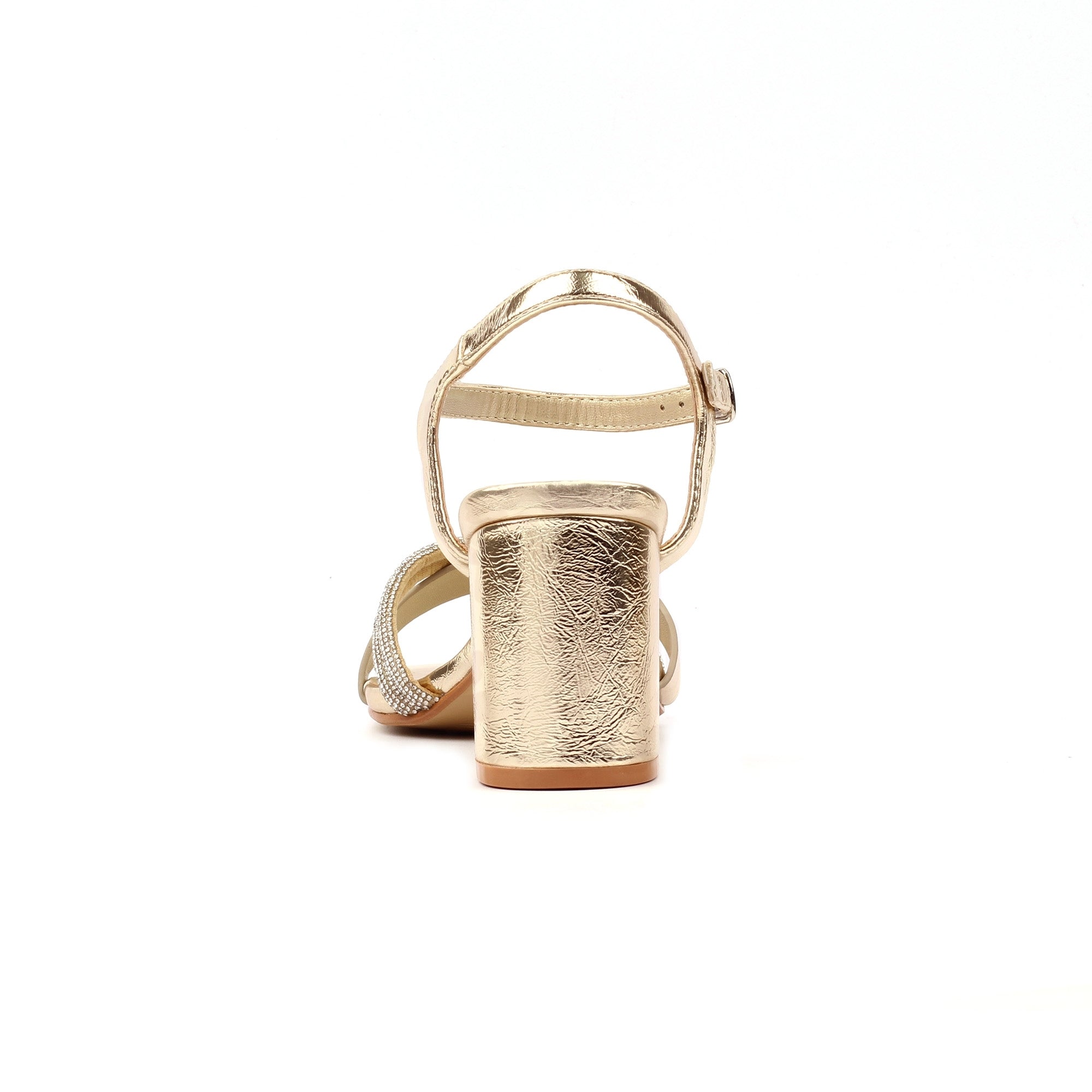Jodi Gold Block Heel Sandal