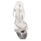 Jodi Silver Block Heel Sandal