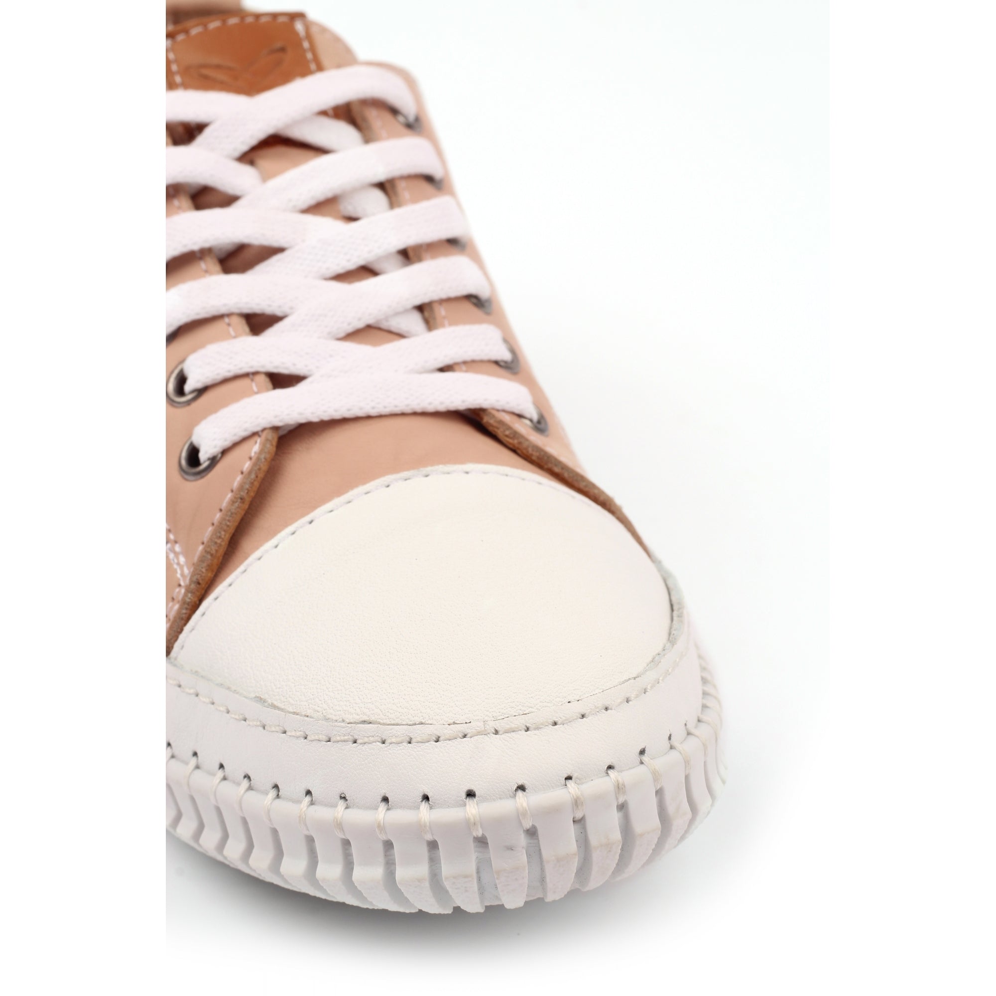 Truffle II Nude Leather Plimsoll