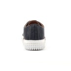 Truffle II Navy Leather Plimsoll