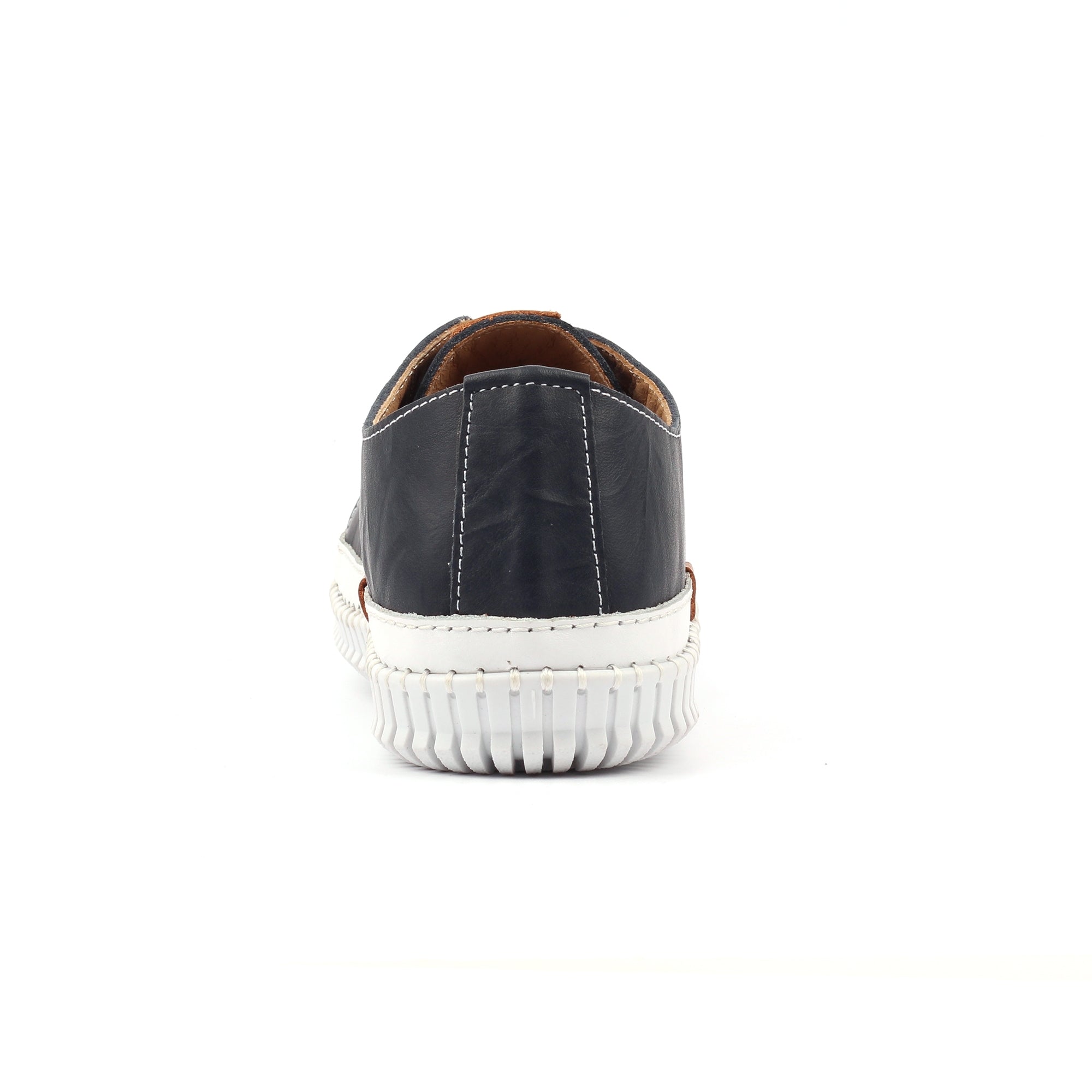 Truffle II Navy Leather Plimsoll