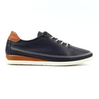 Penelopy Navy Leather Trainer