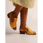 Jaden Mustard Leather Sandal