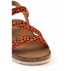 Muster Orange Wedge Sandal