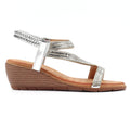 Darci Silver Wedge Sandal