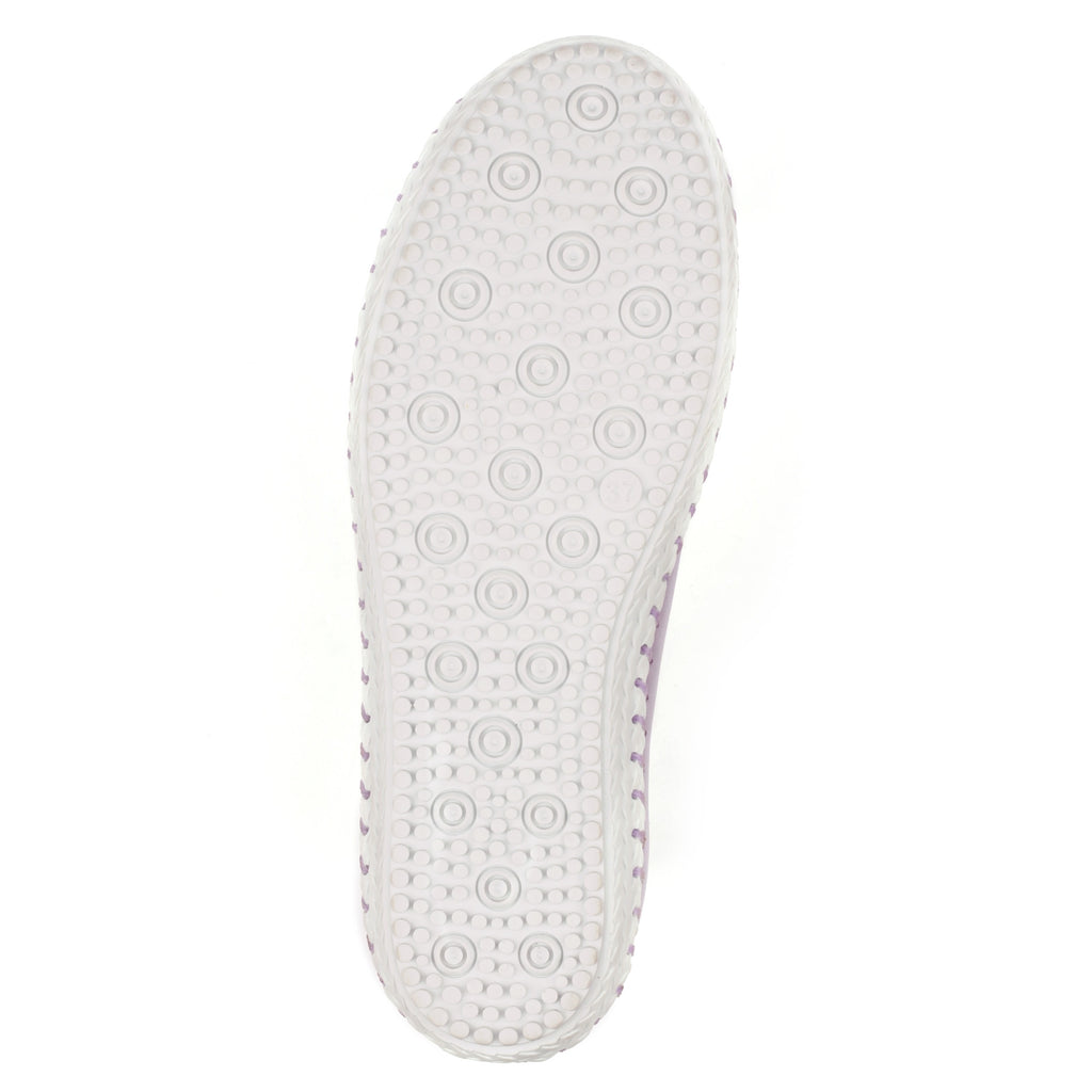 St Ives Lilac Leather Plimsoll