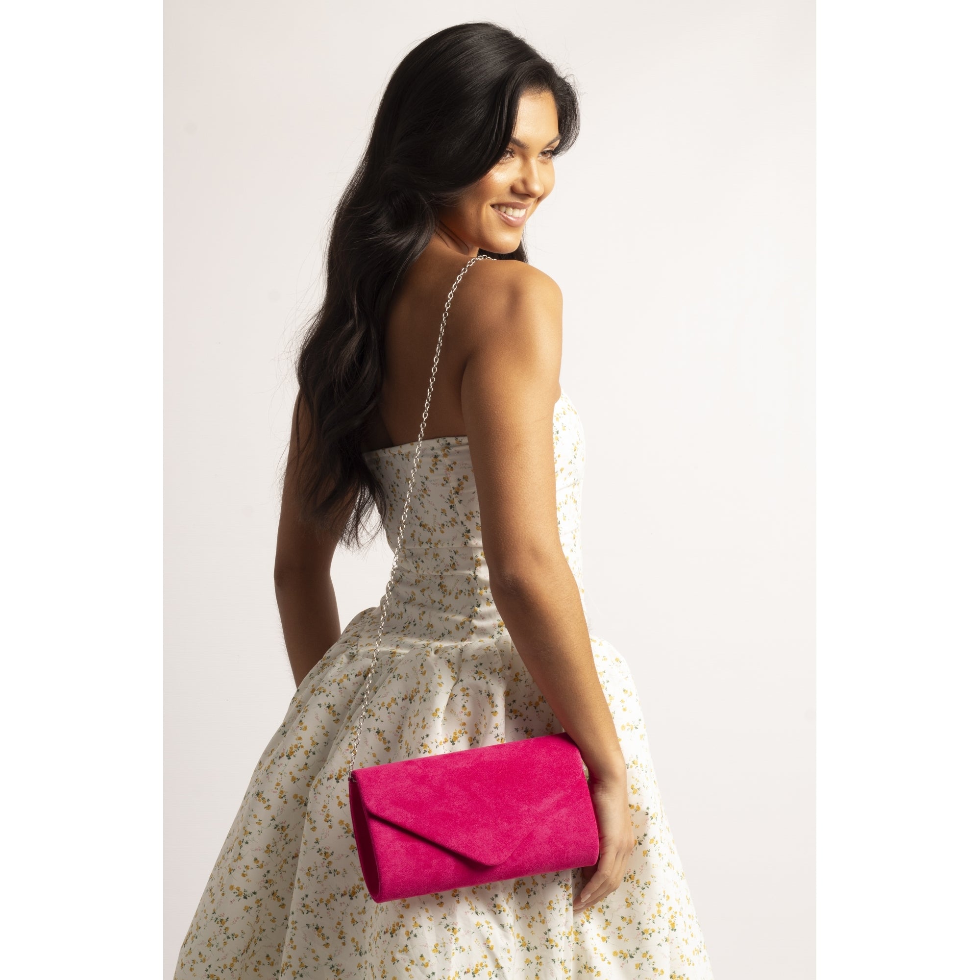 Abby / Amy Fuchsia Clutch Bag