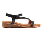 Jazmine Black/Black Wide Fit Sandal