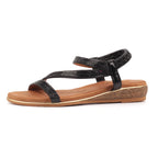Jazmine Black/Black Wide Fit Sandal