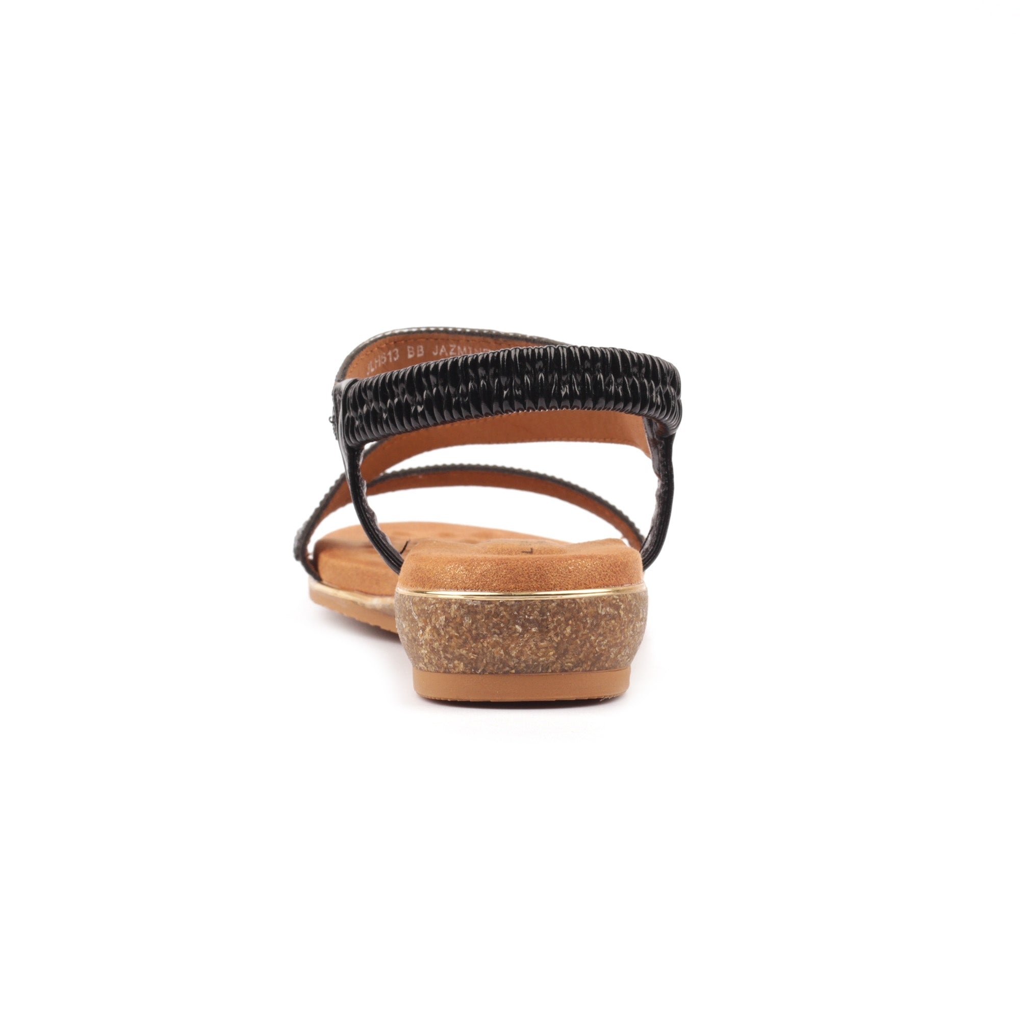 Jazmine Black/Black Wide Fit Sandal
