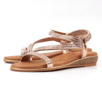 Jazmine Rose Gold Wide Fit Sandal