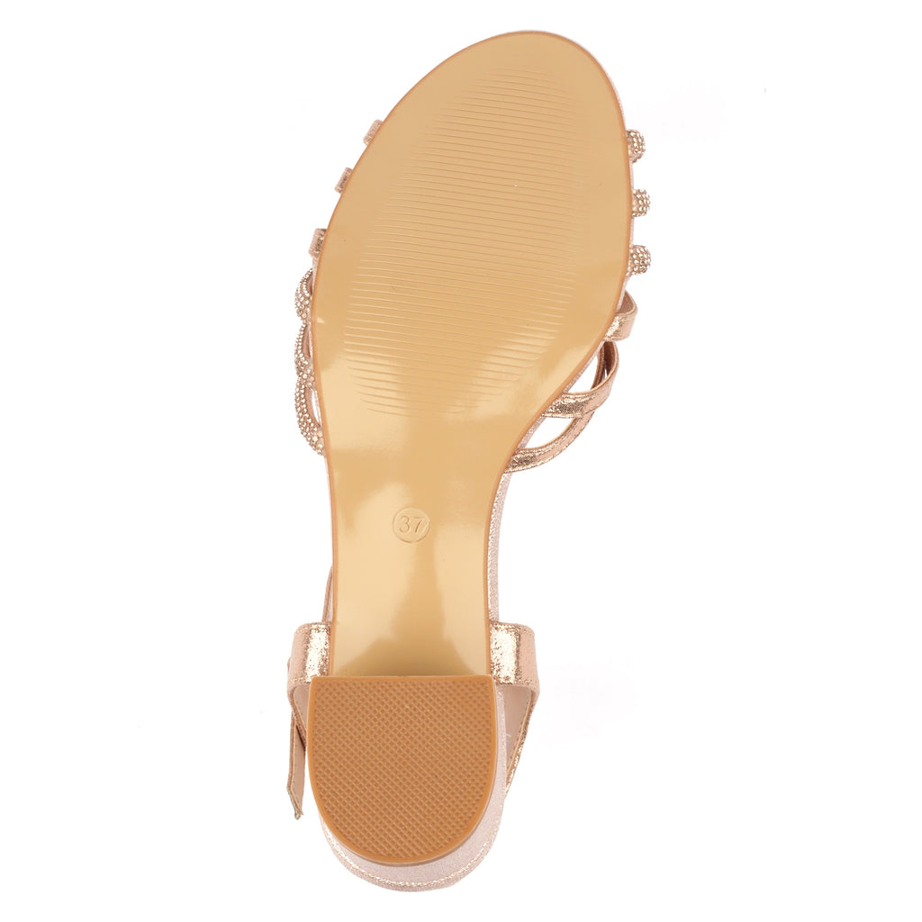Imani Rose Block Heel Sandal