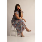 Imani Silver Block Heel Sandal
