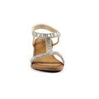 Macie Silver Wedge Sandal