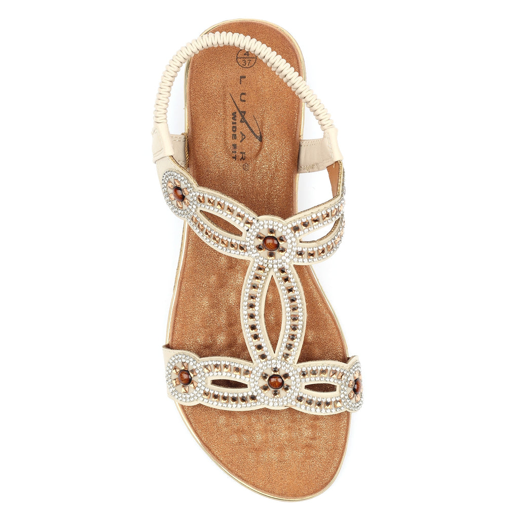 Indigo Beige Wide Fit Sandal