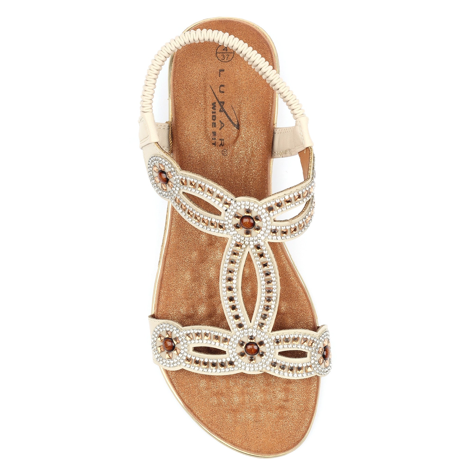 Indigo Beige Wide Fit Sandal