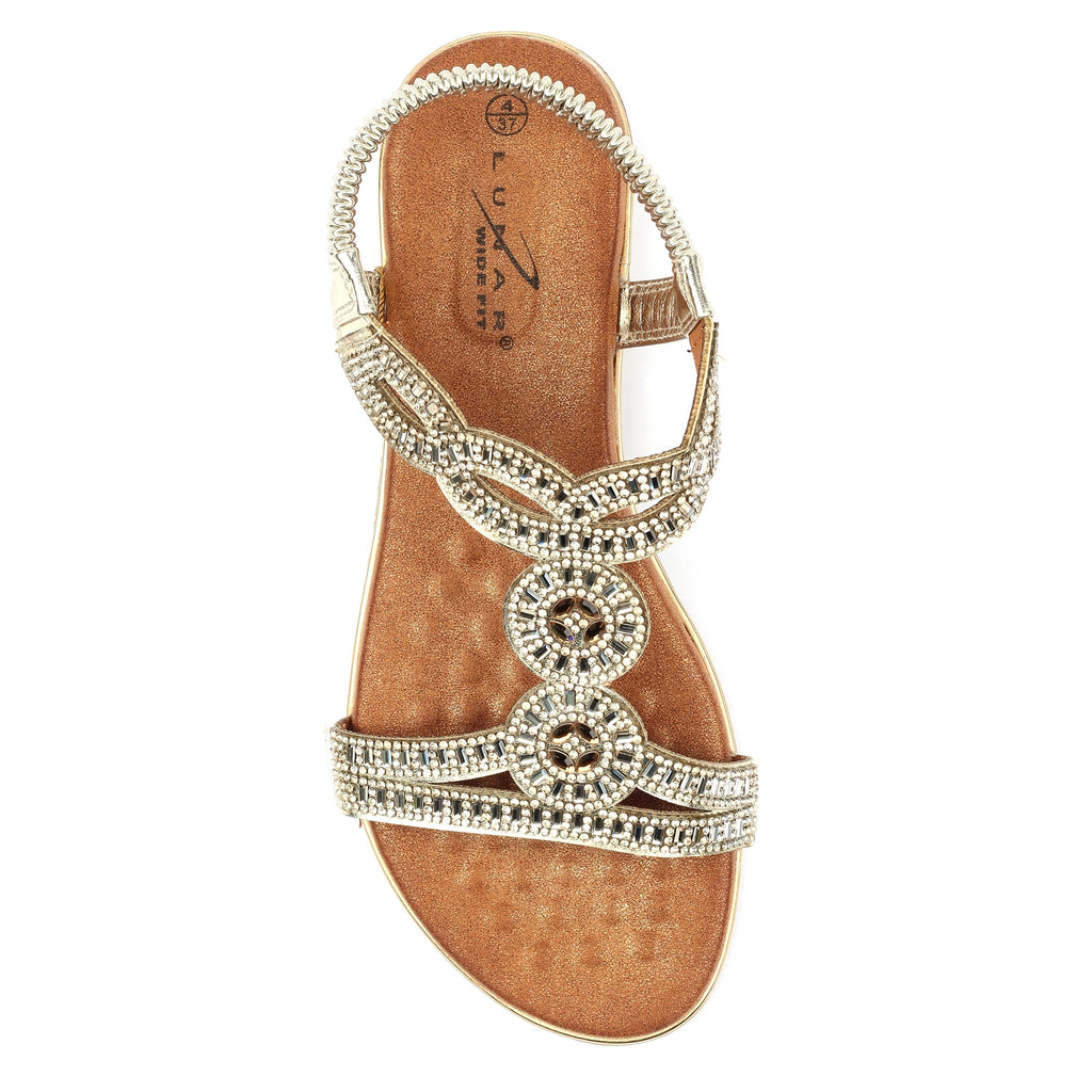 Jordan Gold Wide Fit Sandal