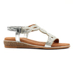 Jordan Silver Wide Fit Sandal
