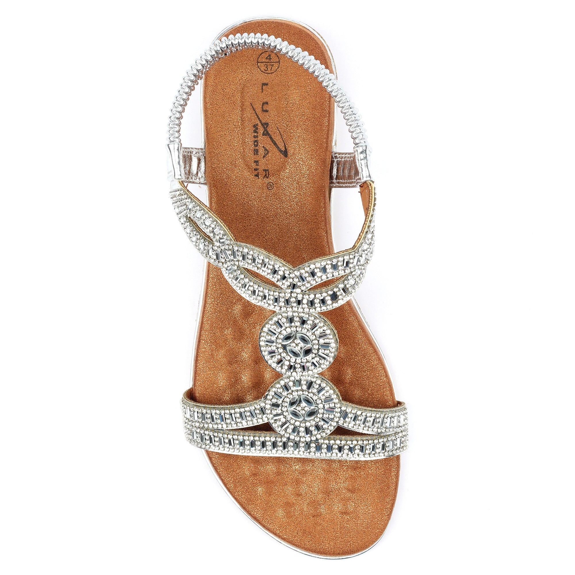 Jordan Silver Wide Fit Sandal