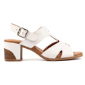Joanna White Leather Sandal