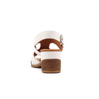 Joanna White Leather Sandal